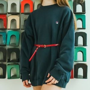 Navy Fila oversized sweatshirt!